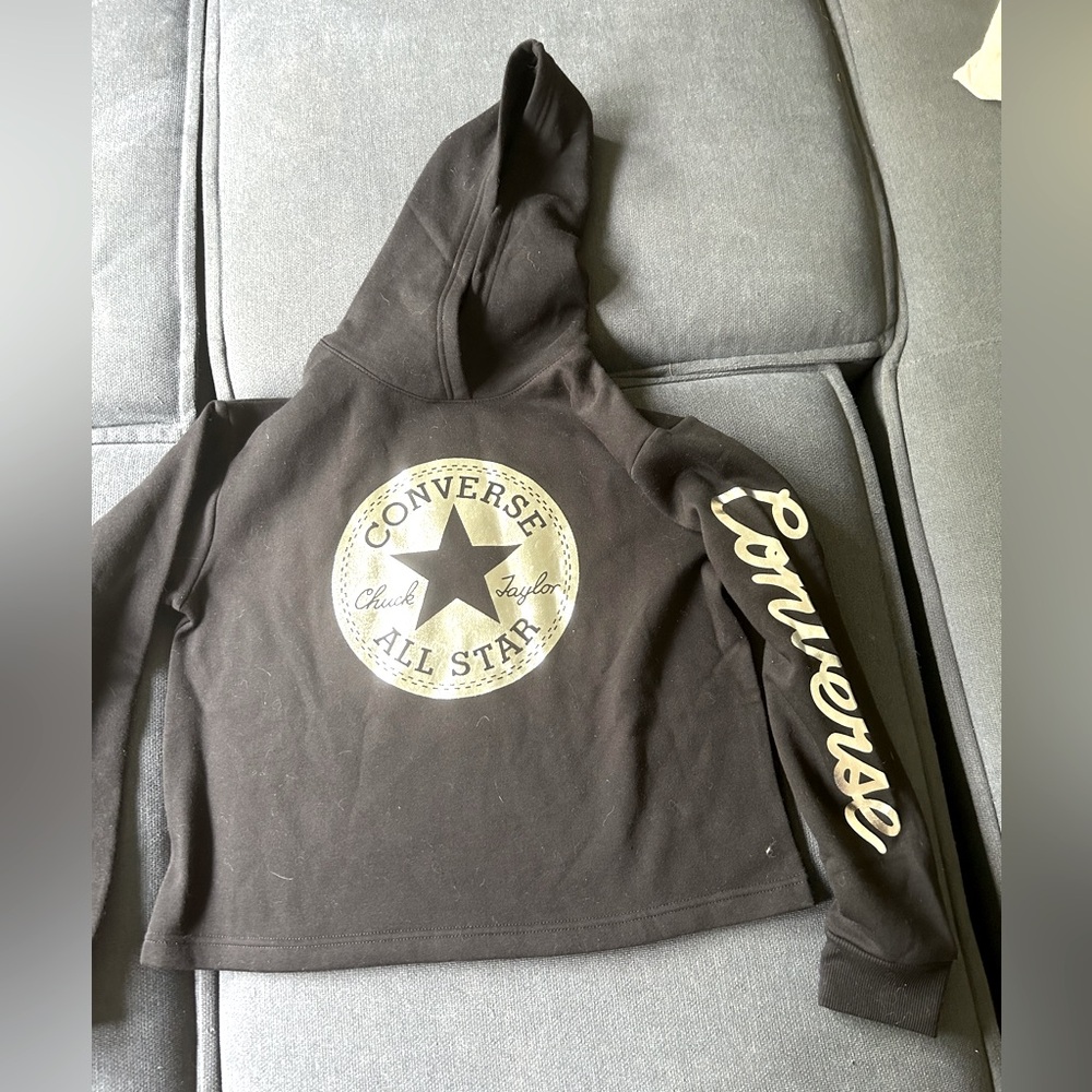 Brand new never worn girls size XL converse crop hoodie